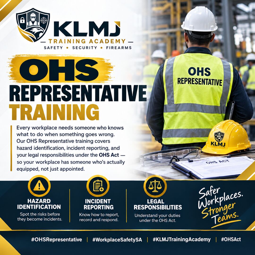 OHS Representative Training — hazard identification, incident reporting and legal duties under the OHS Act